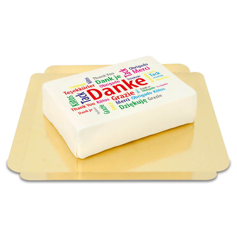 Gâteau Merci, rectangulaire