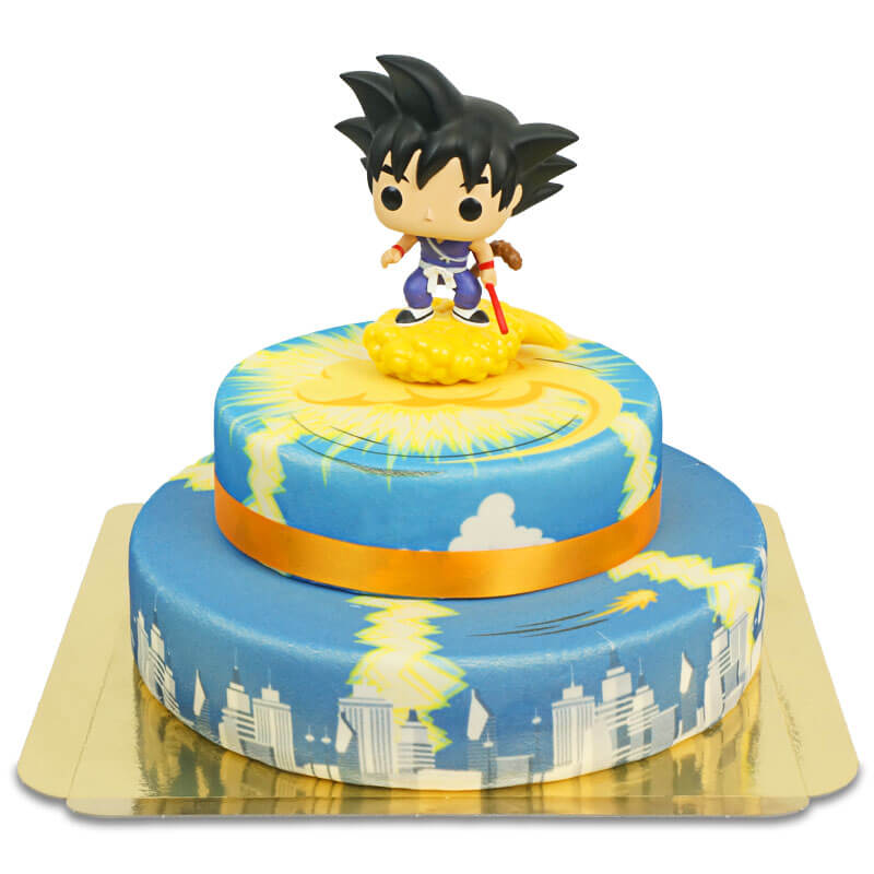 Goku enfant®sur son gâteau Kinto-un à 2 étages