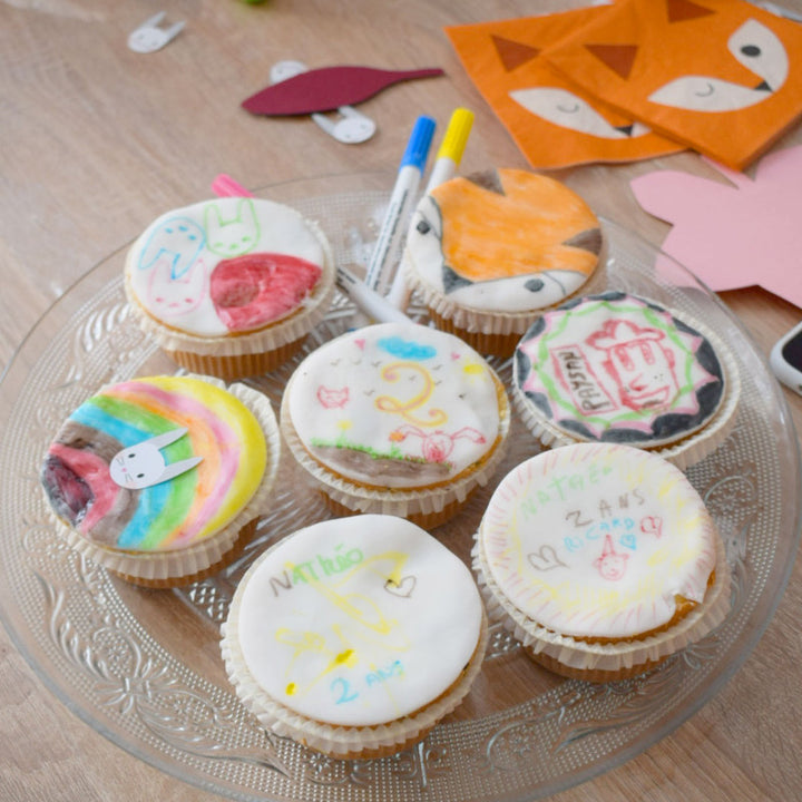 Cupcakes & crayons alimentaires 