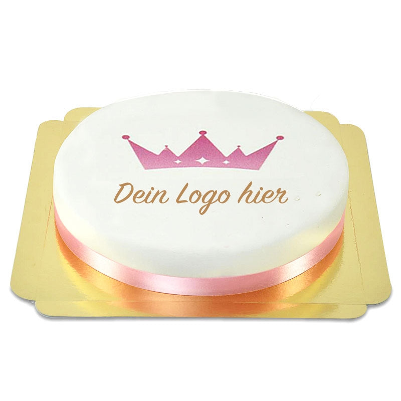 Gâteau d'entreprise rond avec logo