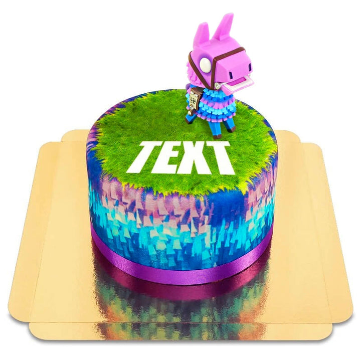 Gâteau avec figurine Lama de Fortnite®