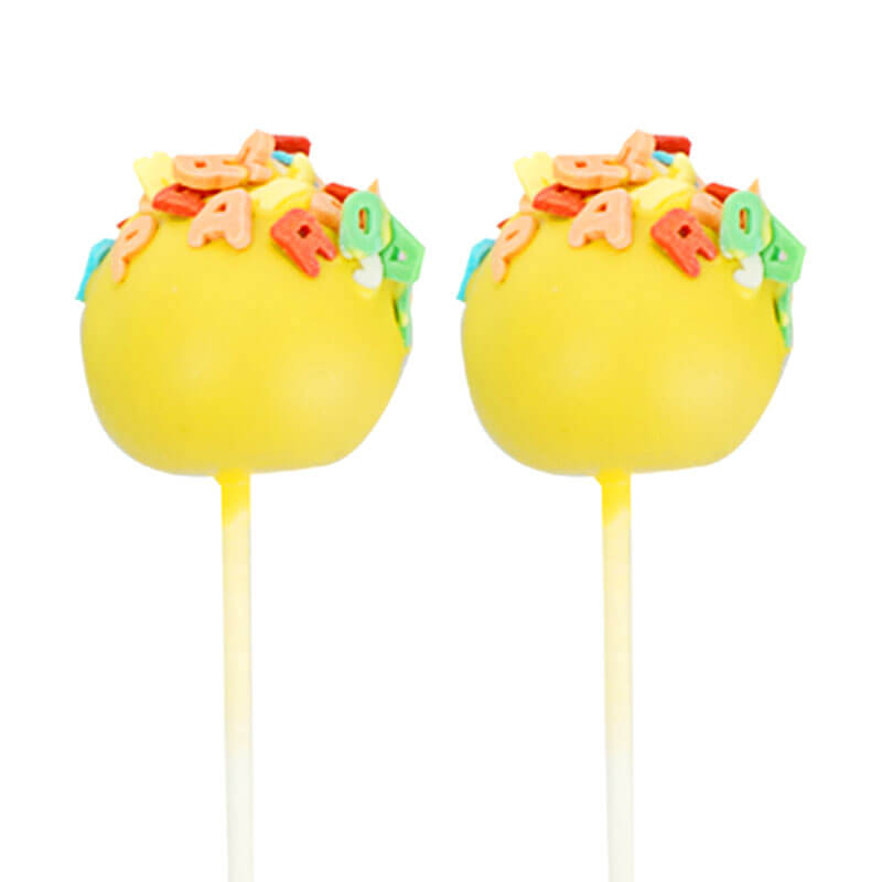 Cake-Pops alphabet jaunes (12 pièces)