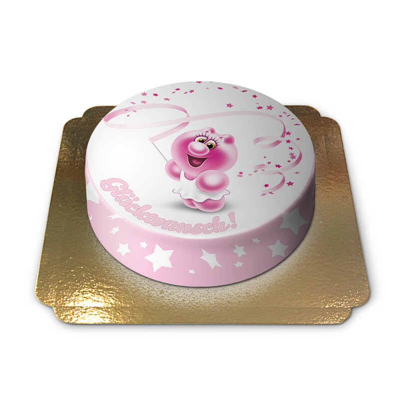 Gelini Torte - Rosa Glückwunsch