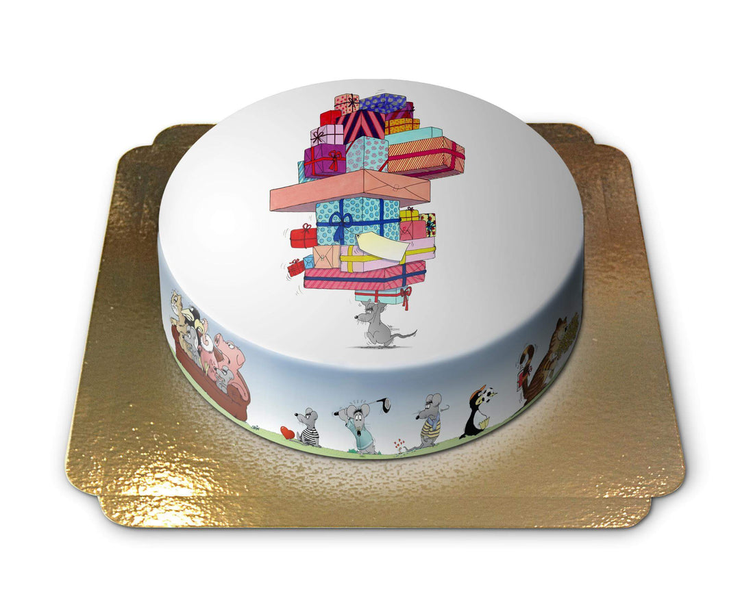 Gâteau pyramide de cadeaux