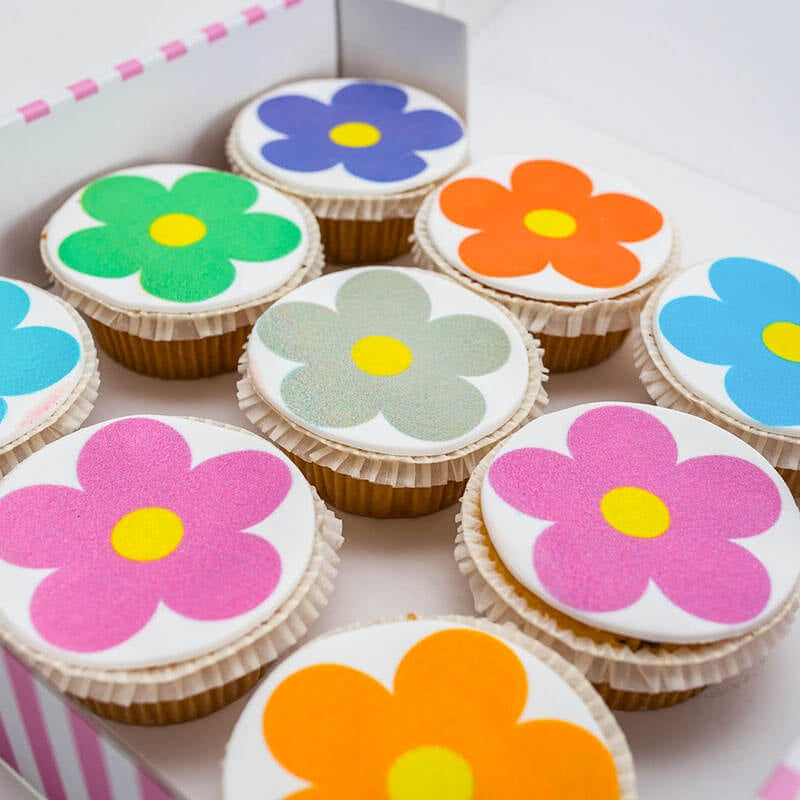 Flower Power Cupcakes (9 pièces)