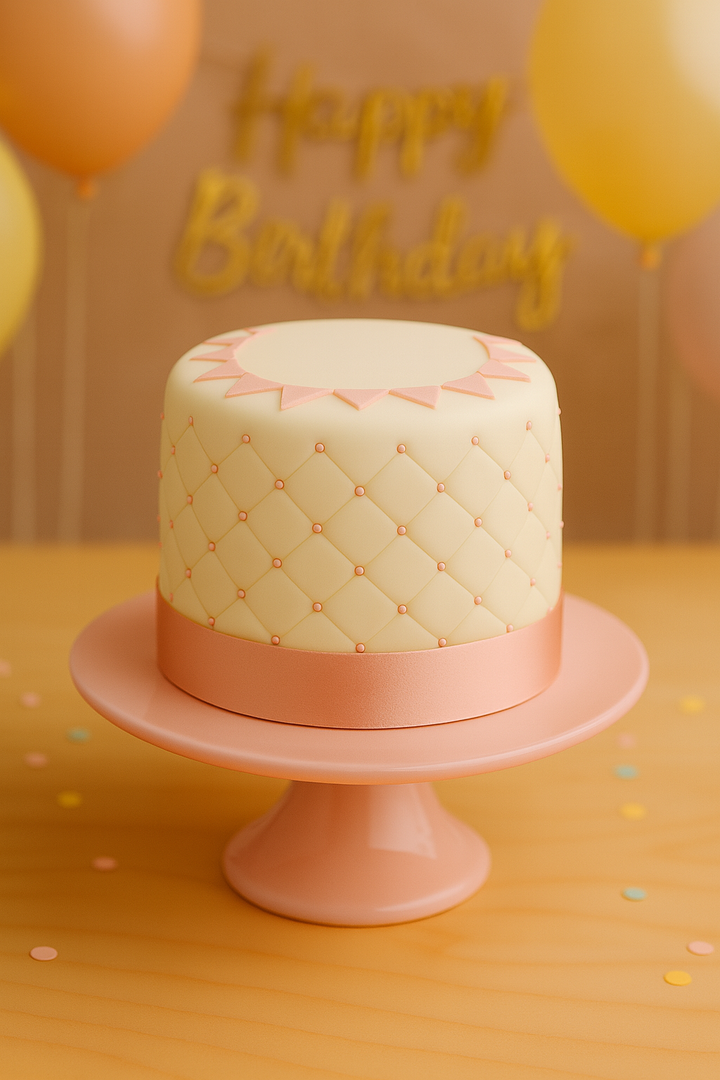 Gâteau "Happy Birthday" Deluxe - Rose 