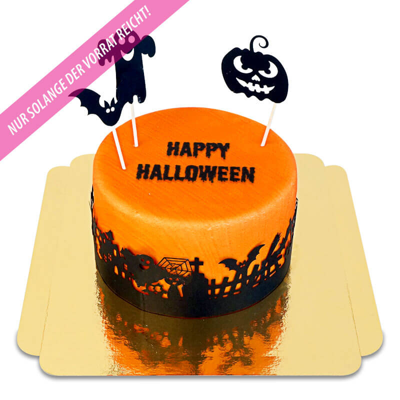 Gâteau Happy Halloween Deluxe avec Cake-Topper et banderole