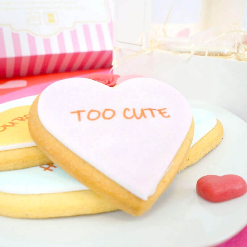 Biscuits coeurs à messages d'amour (12 pièces)