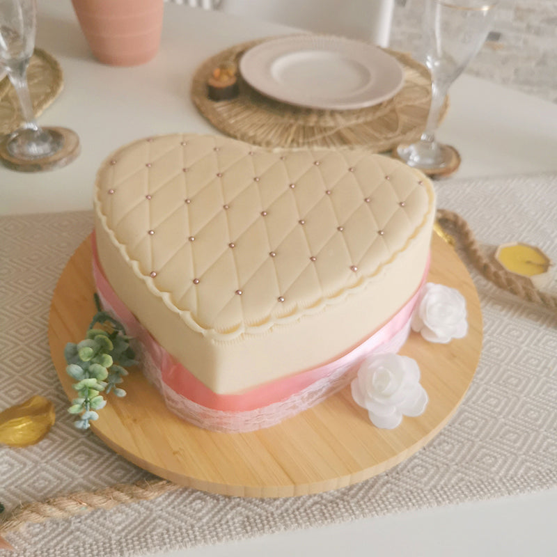 Gâteau coeur de la Saint-Valentin Deluxe blanc 