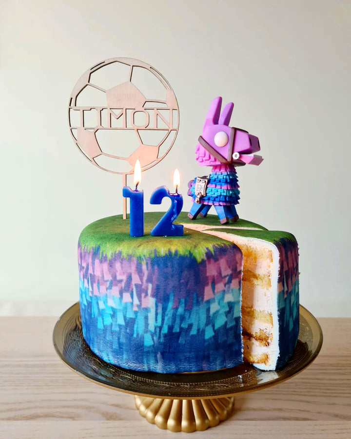 Gâteau avec figurine Lama de Fortnite®