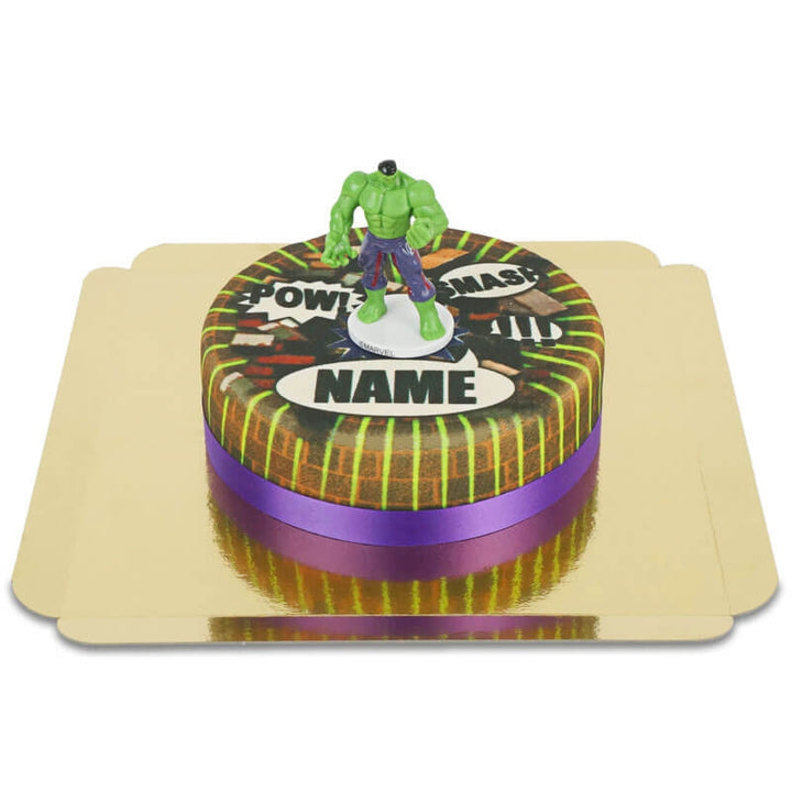 Gâteau Comic avec figurine Hulk®