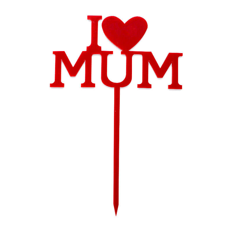 Cake-Topper "I Love Mum"