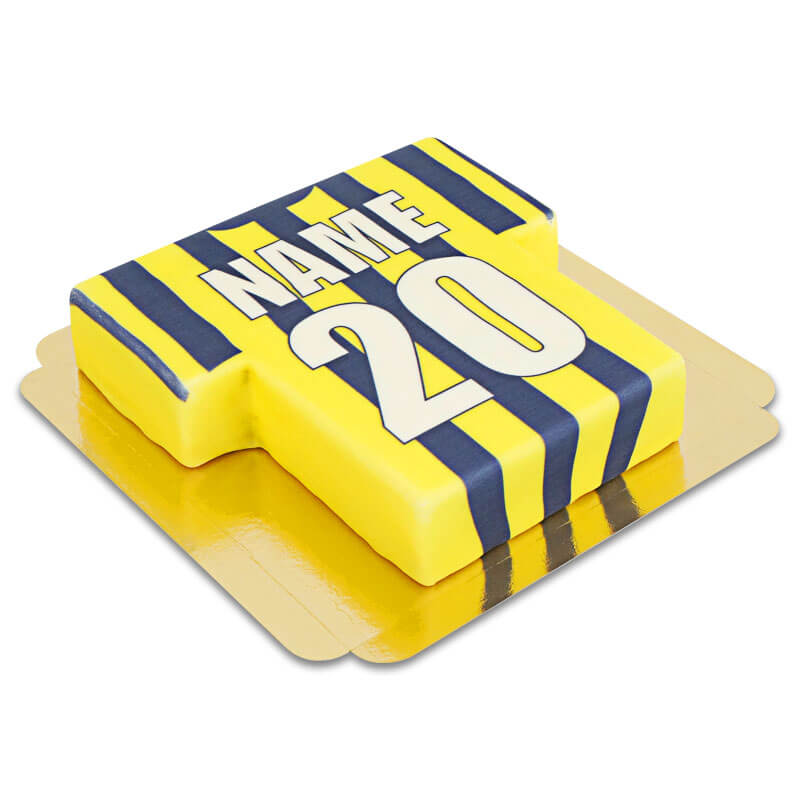 Gâteau Maillot de Football Istanbul bleu et jaune