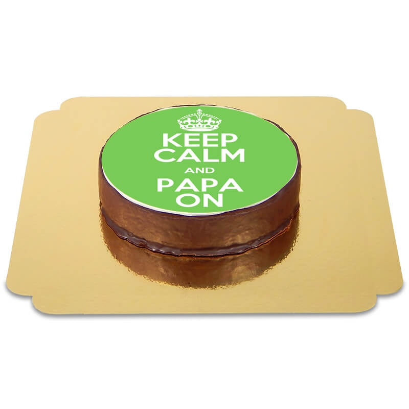 Gâteau Sacher "Keep Calm and Papa on"