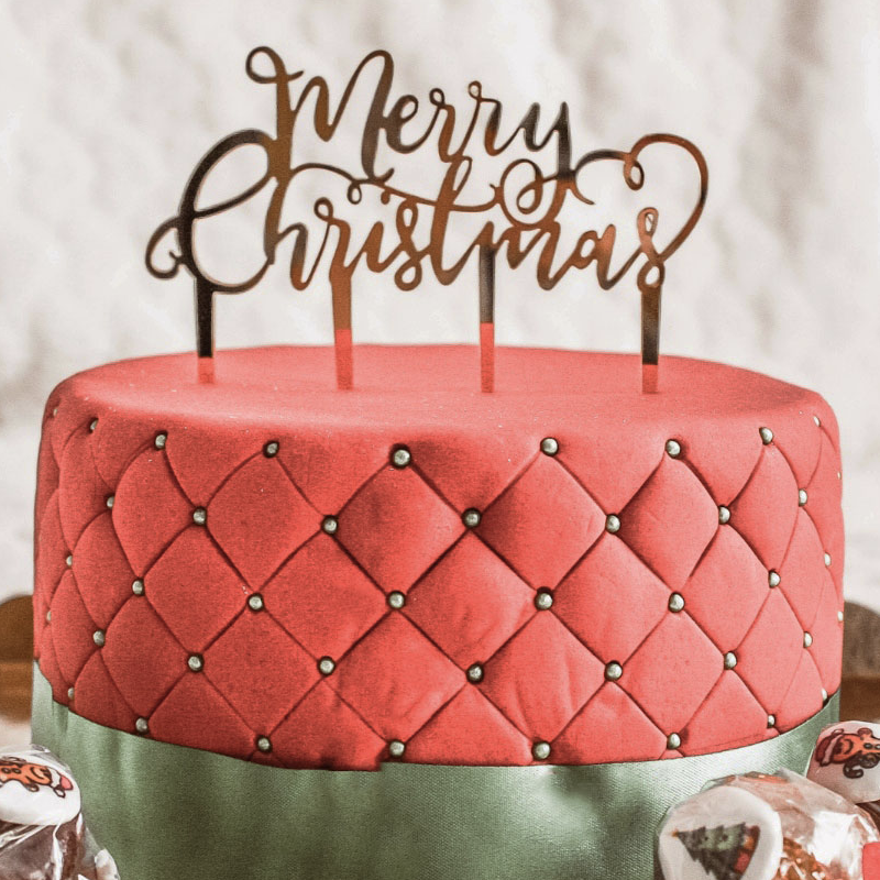 Cake Topper "Merry Christmas"