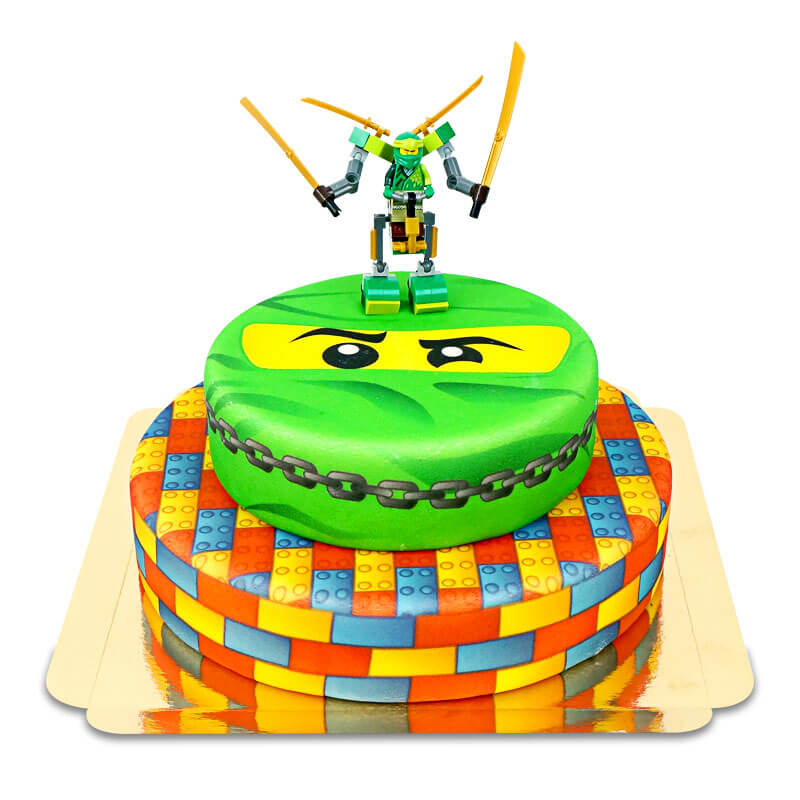 Lego® Lloyd® vert sur gâteau ninja à deux étages