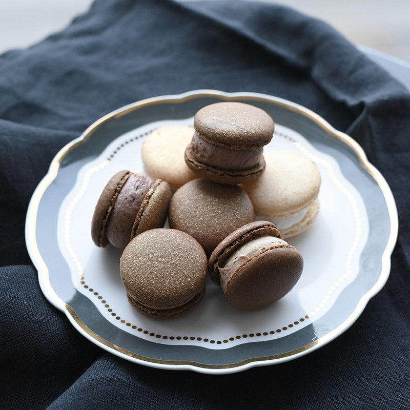 Macarons dorés de Noël (16 pièces)