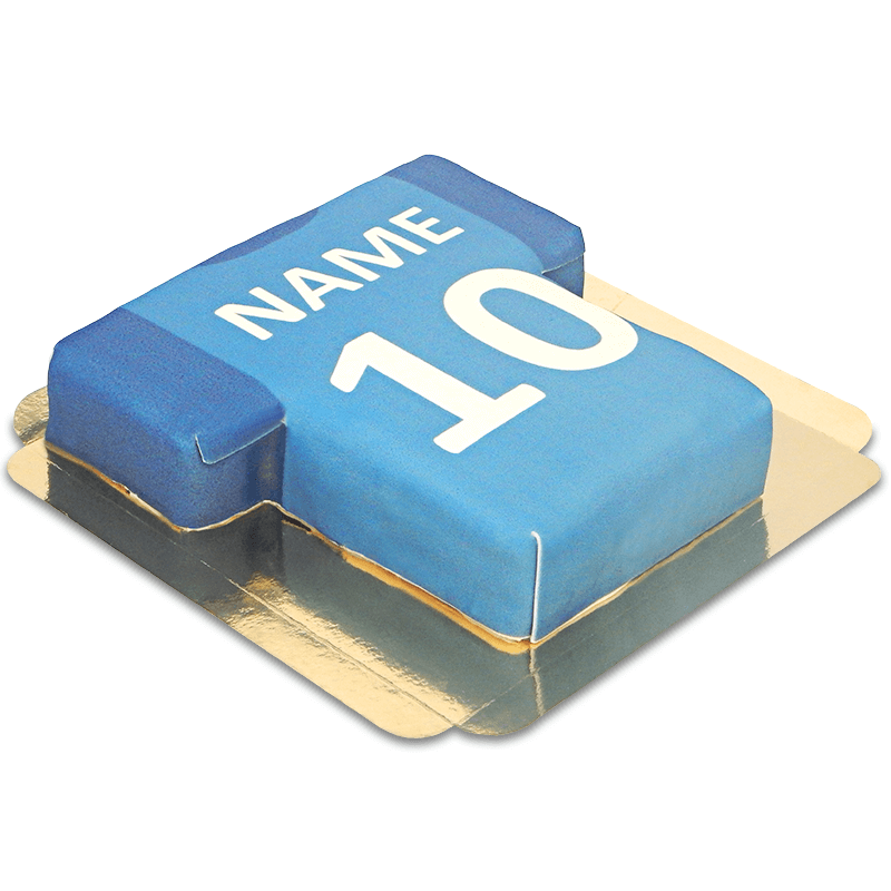 Gâteau Maillot de Football Bleu avec manches Bleu marine