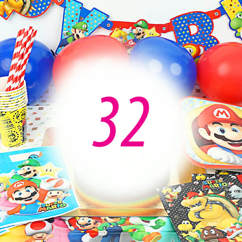 Kit de décorations Super Mario® pour 32 personnes