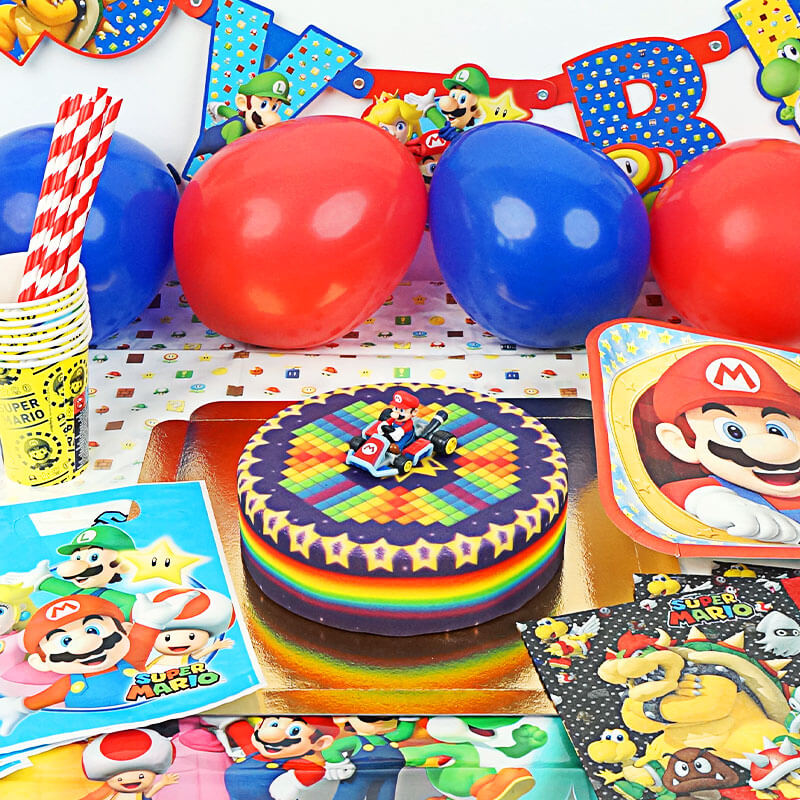 Kit de décorations Super Mario® (gâteau inclus)