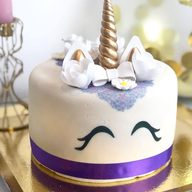 Gâteau Licorne Violette