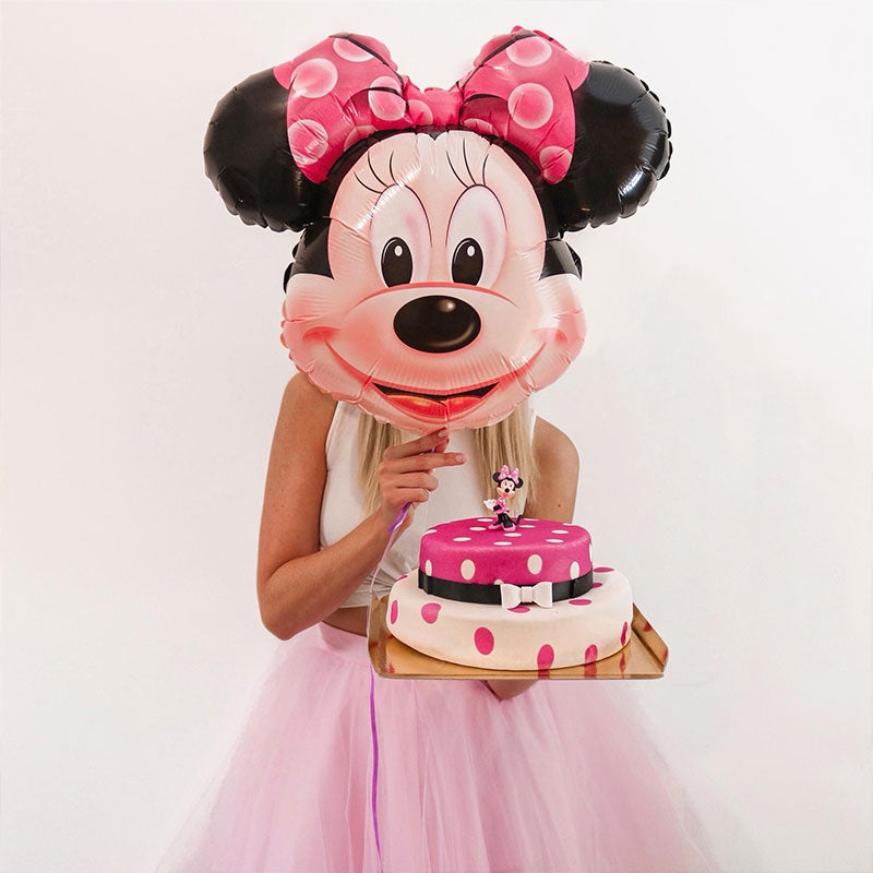 Minnie® la souris sur gâteau deux étages à pois