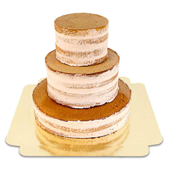 Naked Cake mariage Pêche - Fruit de la Passion