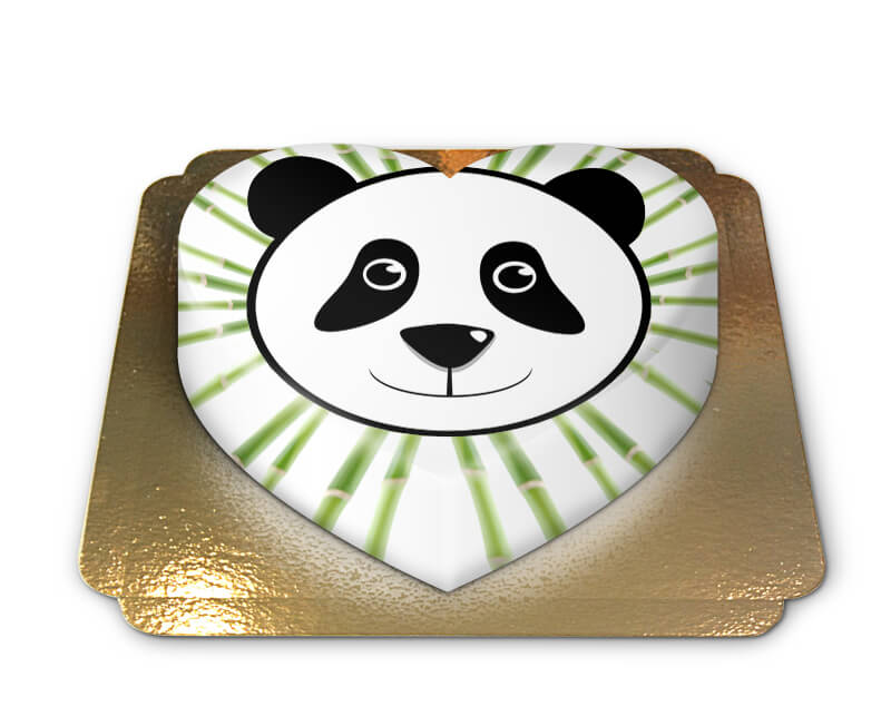 Gâteau Panda en forme de coeur