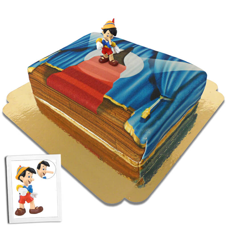 Pinocchio® sur son gâteau scène