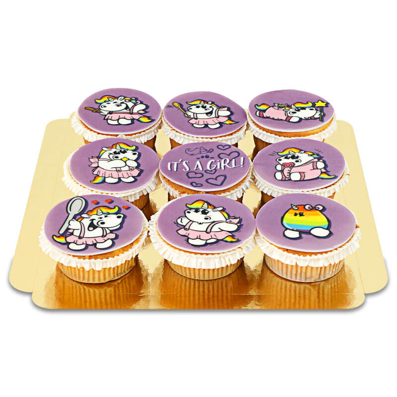 Cupcakes Licorne Chubby Unicorn - It's a girl 