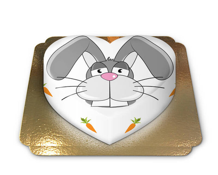 Gâteau Lapin en forme de coeur