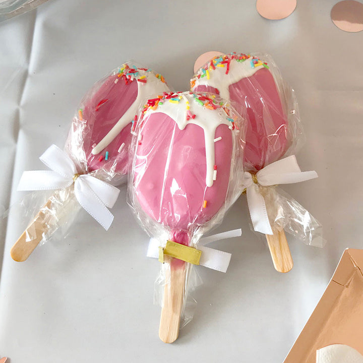 Cake-Pops Crème glacée Rose (10 pièces)