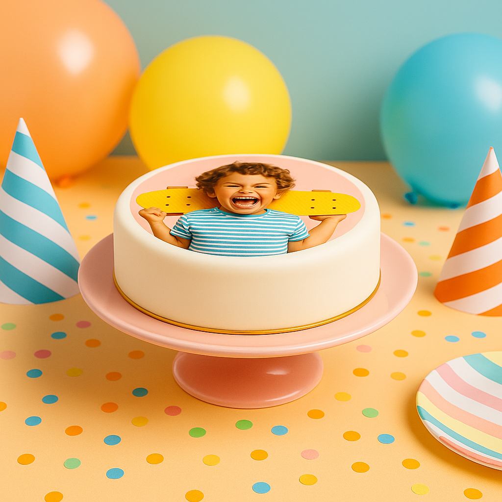 Gâteau photo rond