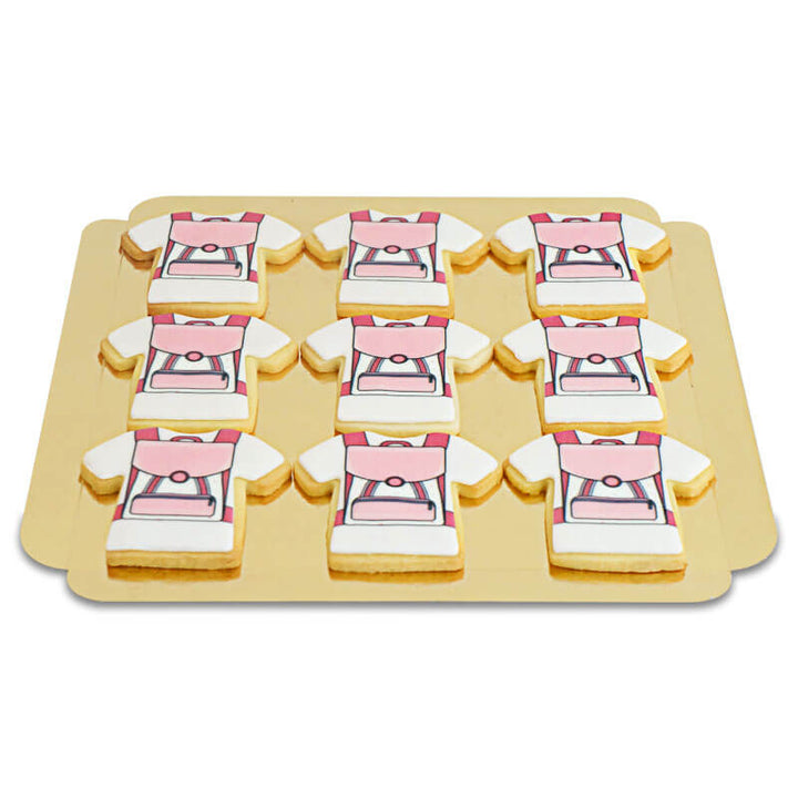 Biscuits cartables roses (12 pièces)