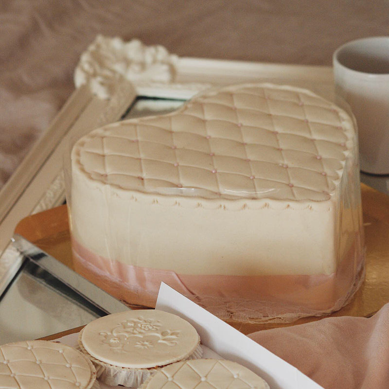 Gâteau coeur de la Saint-Valentin Deluxe blanc 