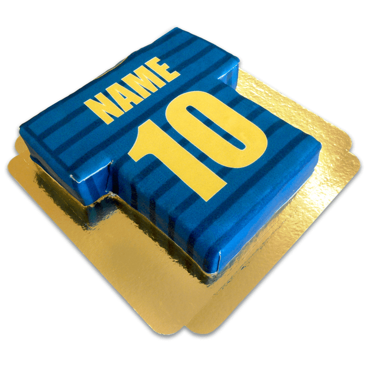 Gâteau Maillot de Football Bleu et Or