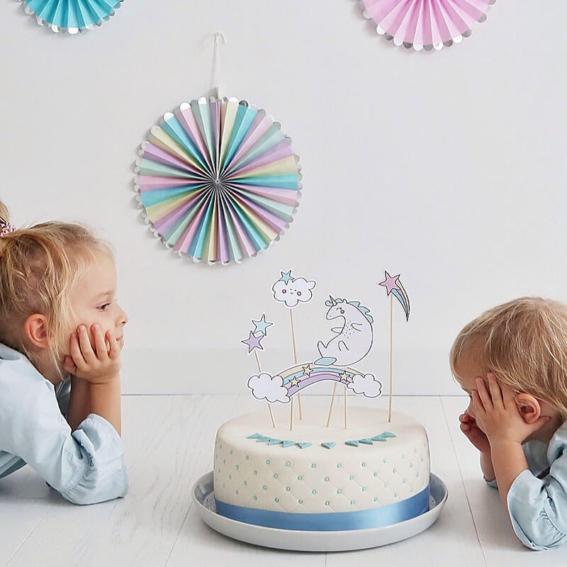 Gâteau "Happy Birthday" Deluxe - Bleu