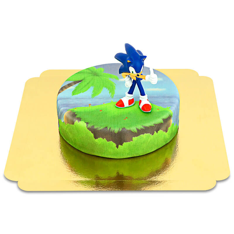 Figurine Sonic® sur gâteau île