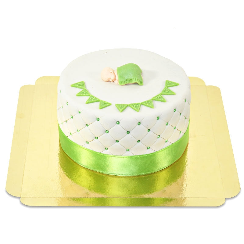 Gâteau Baby Shower Vert