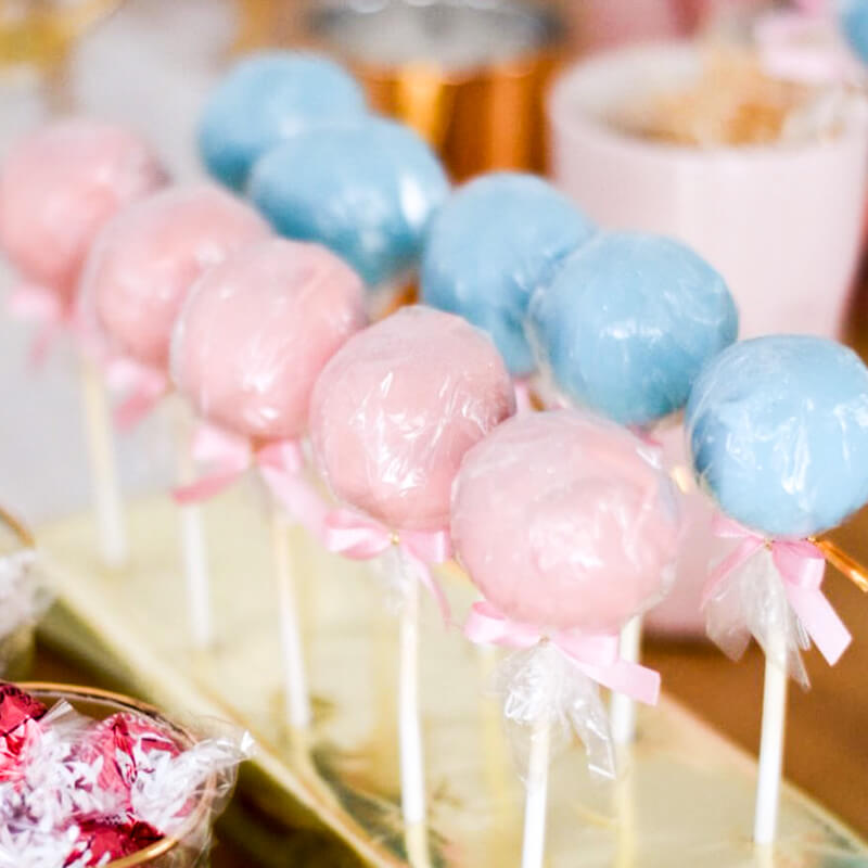 Cake-Pops bleu et rose (12 pièces)