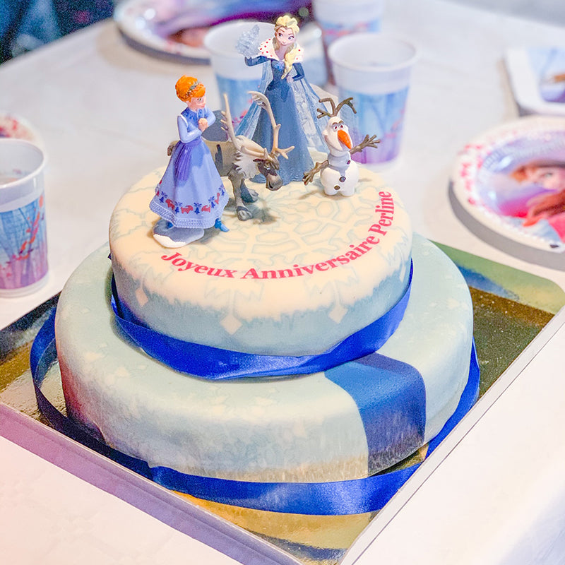 La Reine des Neiges® et ses compagnons sur gâteau