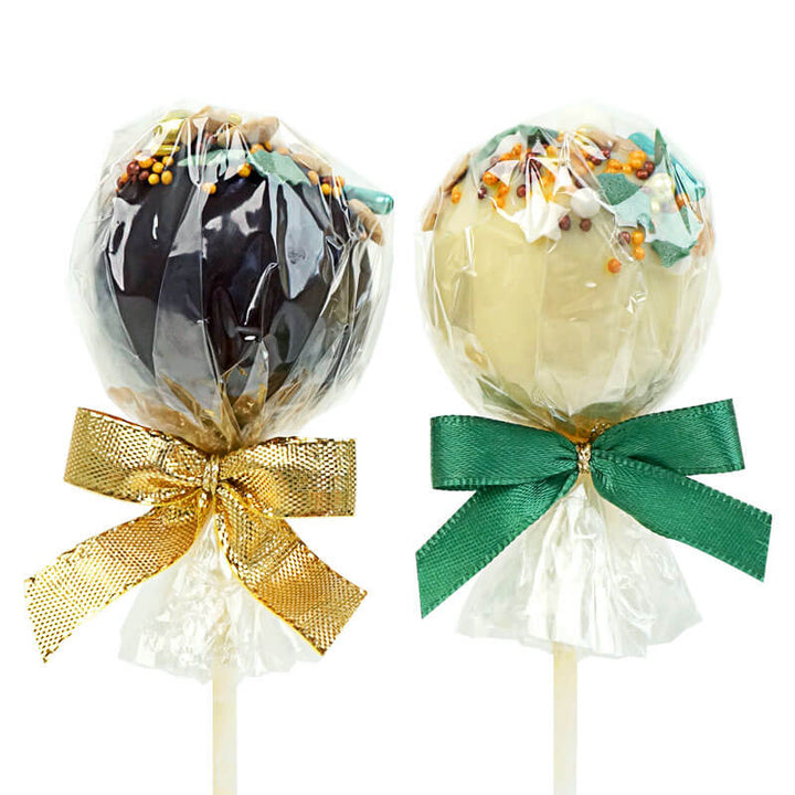 Cake-Pops de Noël avec vermicelles verts et dorés (12 pièces)